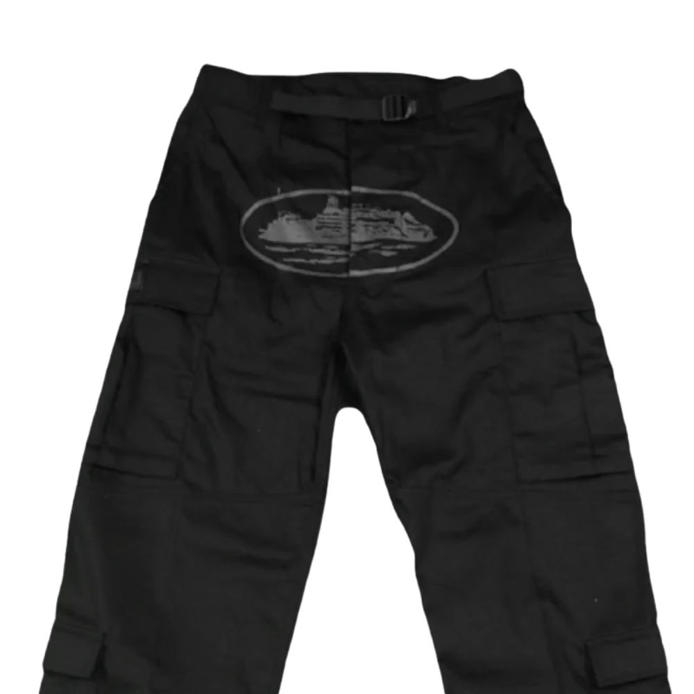 Corteiz Guerillaz Cargos Triple Black