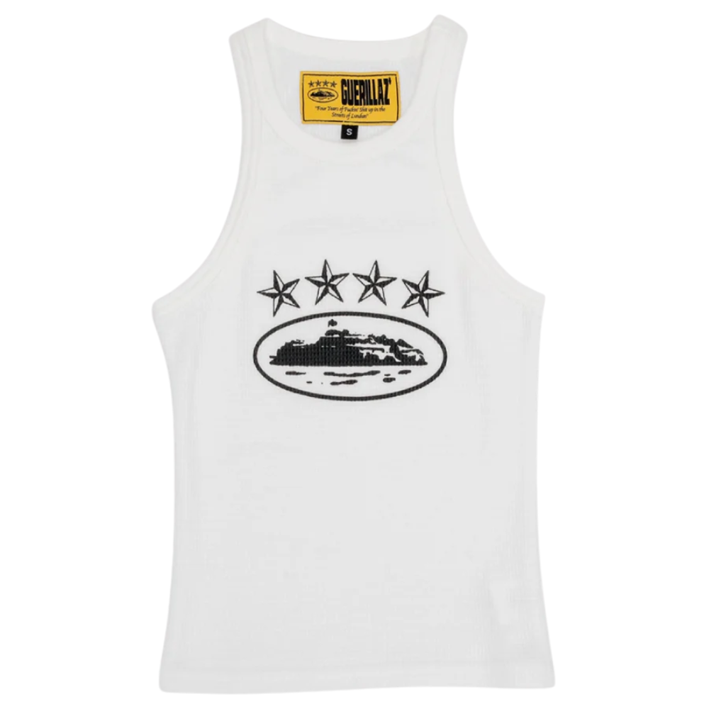 Corteiz 4Starz Alcatraz Womens Tank Top White