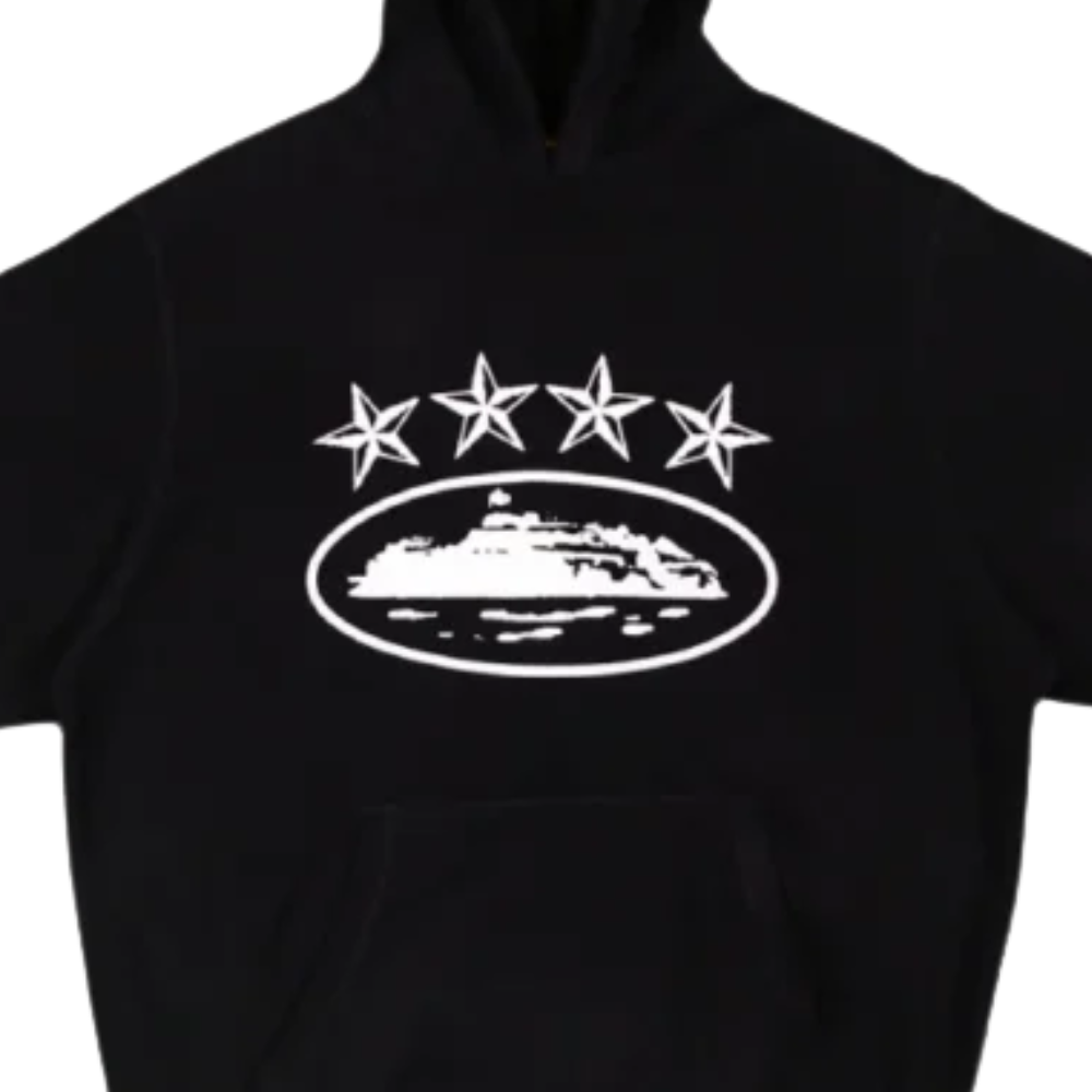 Corteiz 4Starz Alcatraz Hoodie Black