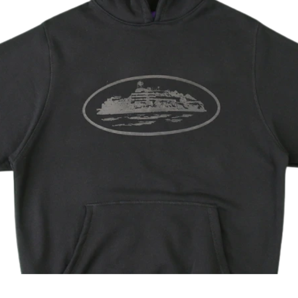 Corteiz Alcatraz Hoodie Black