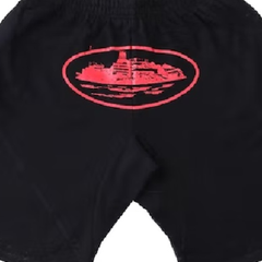 Corteiz Alcatraz Shorts Black/Red