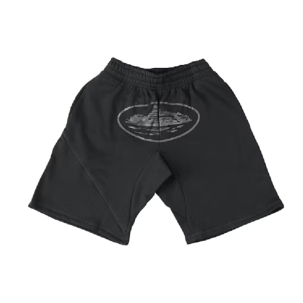 Corteiz Alcatraz Shorts Triple Black