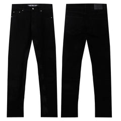LOST SHDWS Tonal Floral Flared Denim Pants