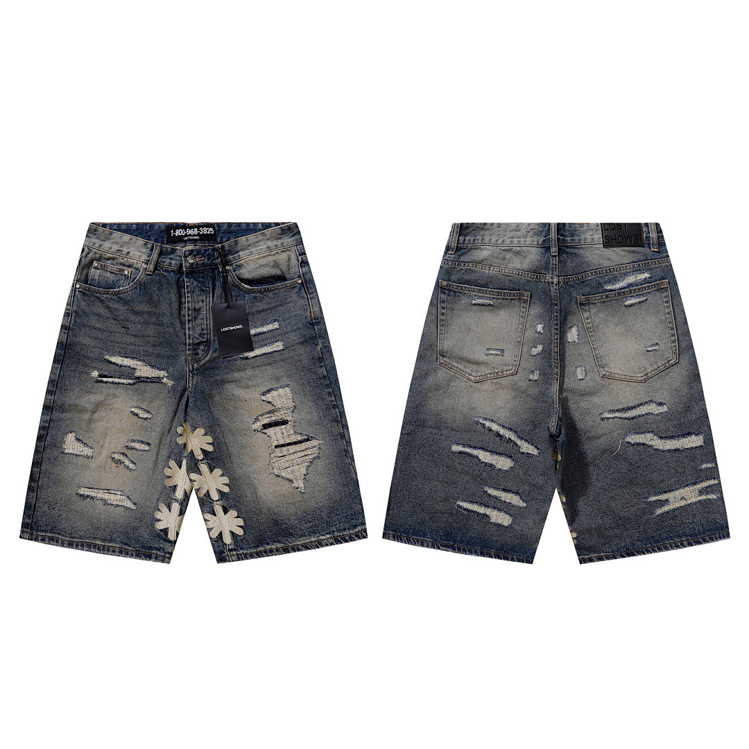 LOST SHDWS Grunge Denim Jorts