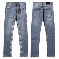 LOST SHDWS Vintage Floral Flare Streetwear Jeans