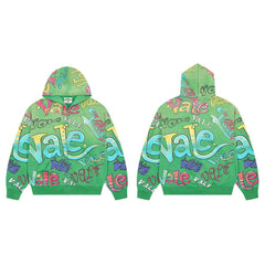 Vale Forever Green Graffiti Zip Hoodie